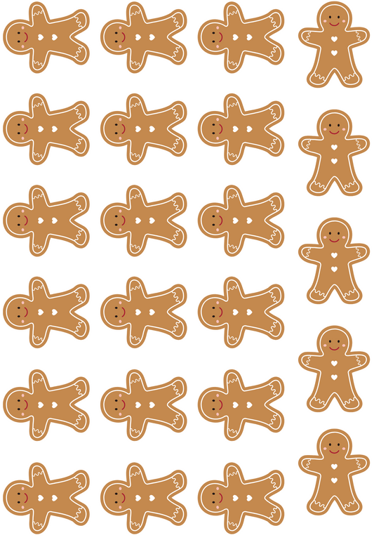 UV-DTF Transfer - Christmas Mix & Match Sheets Gingerbread Men