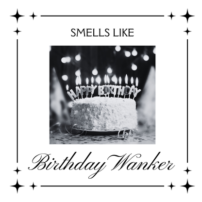 Vinyl Transfer - Funny Candle label 6cm tall. Mixed options available