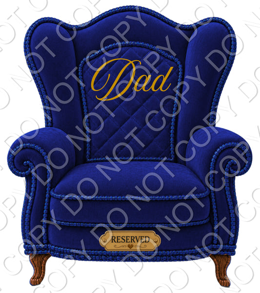 UVDTF Transfer - Memorial Chairs with Names to fit Woodform Acrylic Hanging Chairs (Blue)