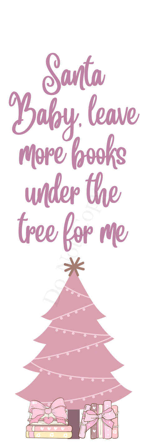UV-DTF Transfer - Christmas boomark Design Style 2 (for Woodform domed top bookmarks)