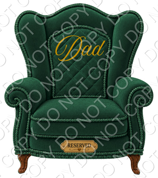 UVDTF Transfer - Memorial Chairs with Names to fit Woodform Acrylic Hanging Chairs (Green)