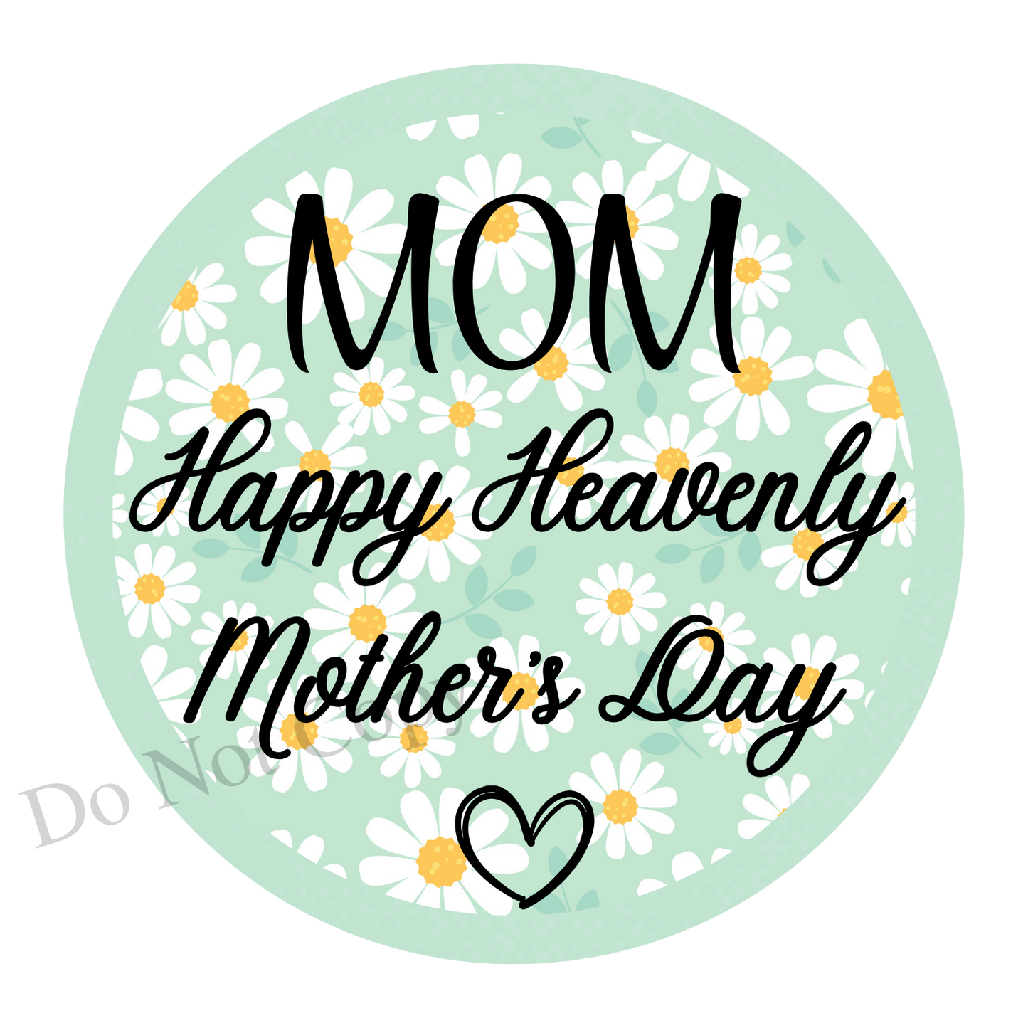UVDTF Transfer - Beautiful Daisy Mothers Day Memorial Design for Solar Lights (Choice of Names)