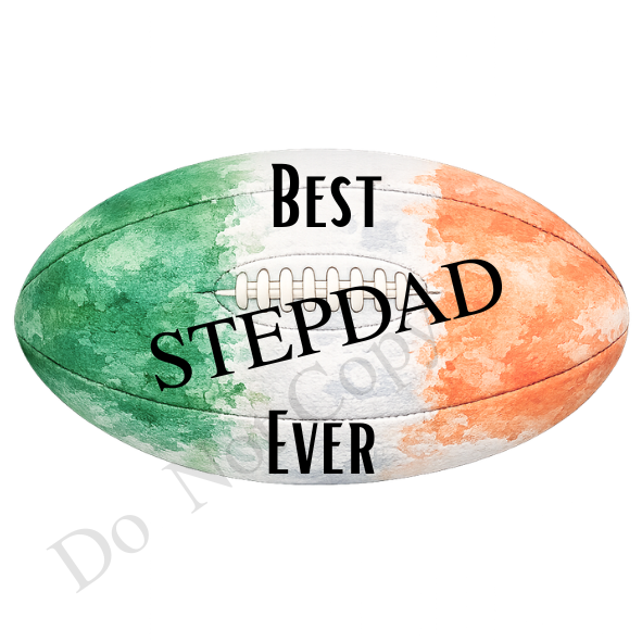 UVDTF Transfer - Irish colours rugby ball suitable for keyrings  (Choice of Names)