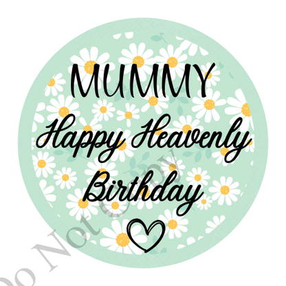 UVDTF Transfer - Beautiful Daisy Birthday Memorial Design for Solar Lights (Choice of Names)
