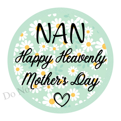 UVDTF Transfer - Beautiful Daisy Mothers Day Memorial Design for Solar Lights (Choice of Names)