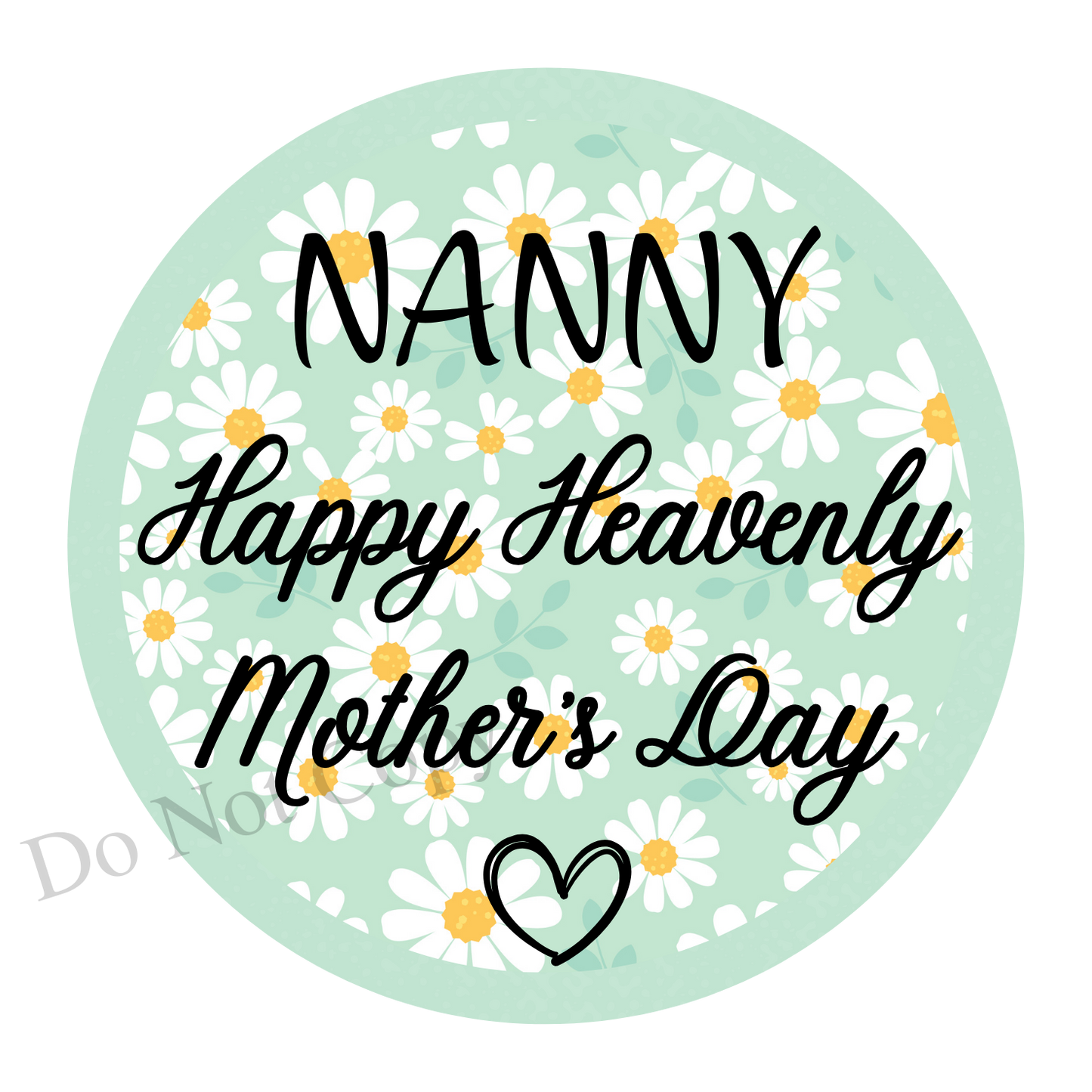UVDTF Transfer - Beautiful Daisy Mothers Day Memorial Design for Solar Lights (Choice of Names)