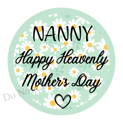 UVDTF Transfer - Beautiful Daisy Mothers Day Memorial Design for Solar Lights (Choice of Names)