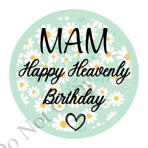 UVDTF Transfer - Beautiful Daisy Birthday Memorial Design for Solar Lights (Choice of Names)