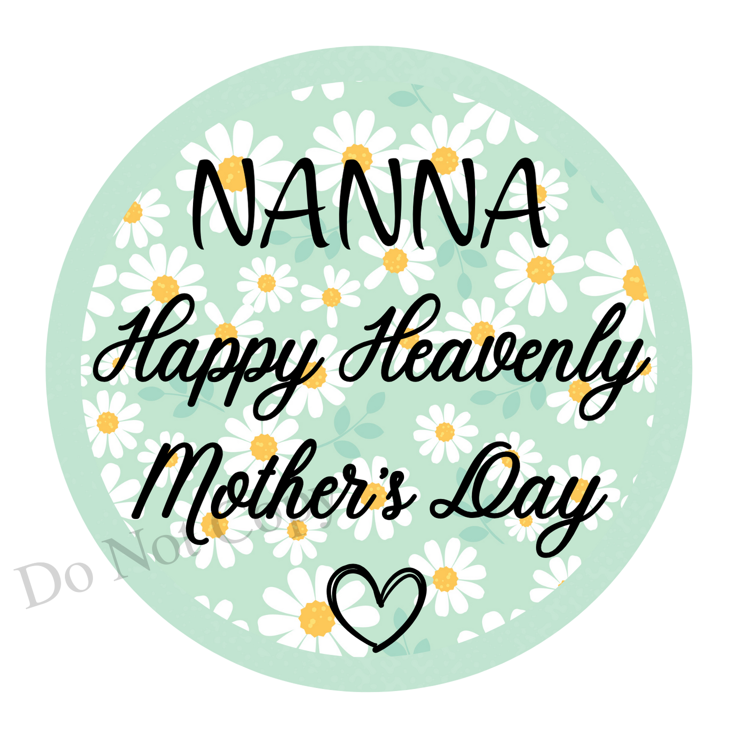 UVDTF Transfer - Beautiful Daisy Mothers Day Memorial Design for Solar Lights (Choice of Names)