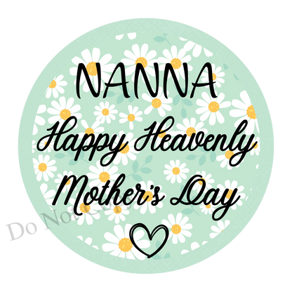 UVDTF Transfer - Beautiful Daisy Mothers Day Memorial Design for Solar Lights (Choice of Names)
