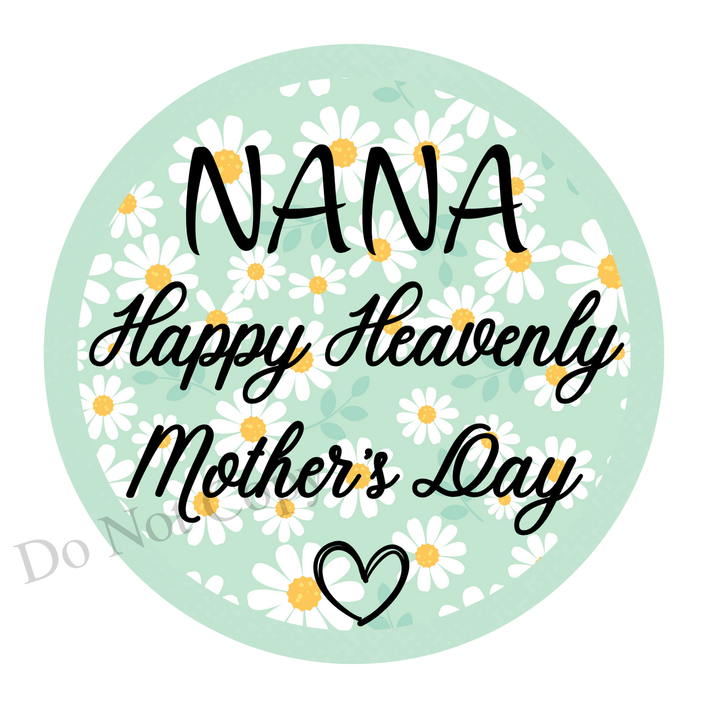 UVDTF Transfer - Beautiful Daisy Mothers Day Memorial Design for Solar Lights (Choice of Names)