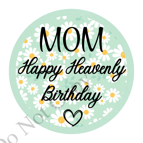UVDTF Transfer - Beautiful Daisy Birthday Memorial Design for Solar Lights (Choice of Names)