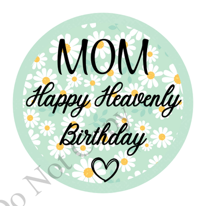 UVDTF Transfer - Beautiful Daisy Birthday Memorial Design for Solar Lights (Choice of Names)