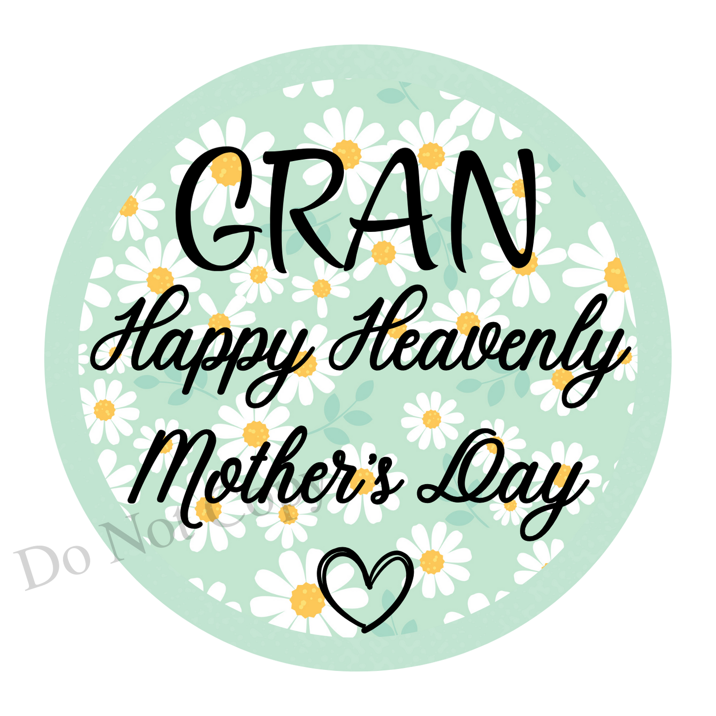 UVDTF Transfer - Beautiful Daisy Mothers Day Memorial Design for Solar Lights (Choice of Names)
