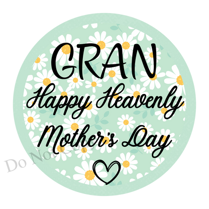 UVDTF Transfer - Beautiful Daisy Mothers Day Memorial Design for Solar Lights (Choice of Names)