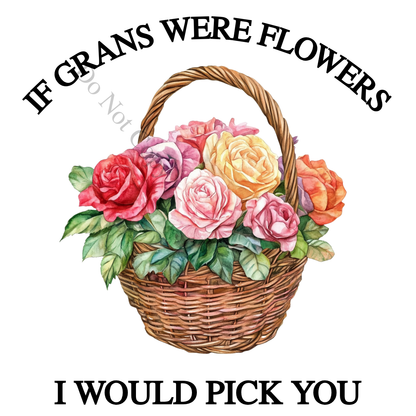 UVDTF Transfer - Beautiful mothers day basket of roses design (Choice of names)