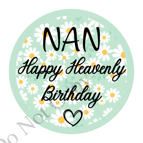 UVDTF Transfer - Beautiful Daisy Birthday Memorial Design for Solar Lights (Choice of Names)