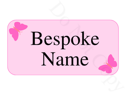 Name Personalised Iron on Name labels for clothing etc. Sheet of 30 (3cmx1.5cm)
