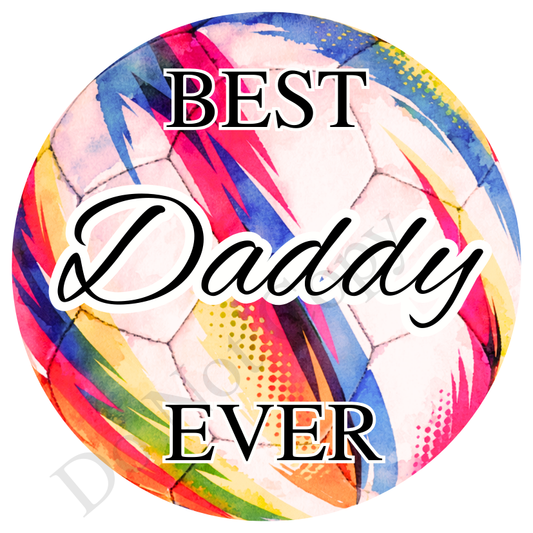 UVDTF Transfer - Vivid colour football design suitable for 4cm keyrings  (Choice of Names)