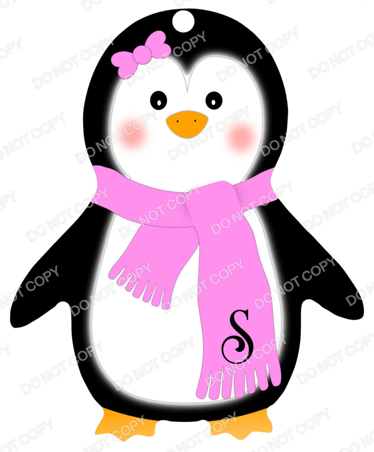 UVDTF Transfer - Penguin Transfer for Woodform Crafts Penguin Bauble (Bespoke)