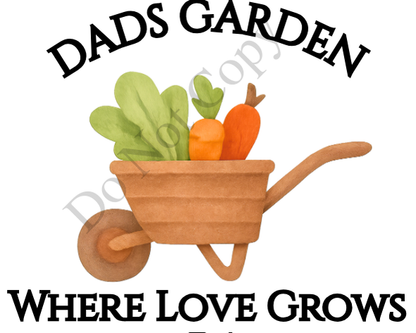 UVDTF Transfer - Dad or Grandad Garden Vegetable solar Light Design (Choice of Names)