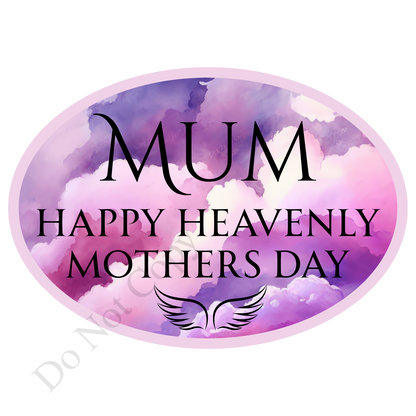 UVDTF Transfer - Beautiful Purple Hue Mothers Day Memorial Design for Solar Lights