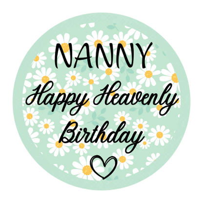 UVDTF Transfer - Beautiful Daisy Birthday Memorial Design for Solar Lights (Choice of Names)
