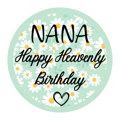 UVDTF Transfer - Beautiful Daisy Birthday Memorial Design for Solar Lights (Choice of Names)
