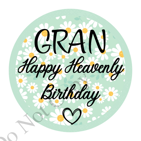 UVDTF Transfer - Beautiful Daisy Birthday Memorial Design for Solar Lights (Choice of Names)
