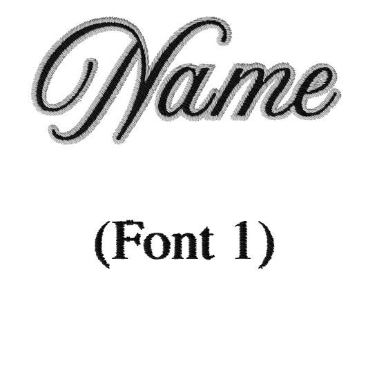UV-DTF Embroidered Name Style One (Bespoke)