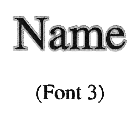 UV-DTF Embroidered Name Style Three (Bespoke)