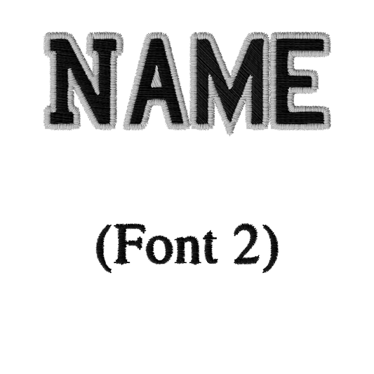 UV-DTF Embroidered Name Style Two (Bespoke)