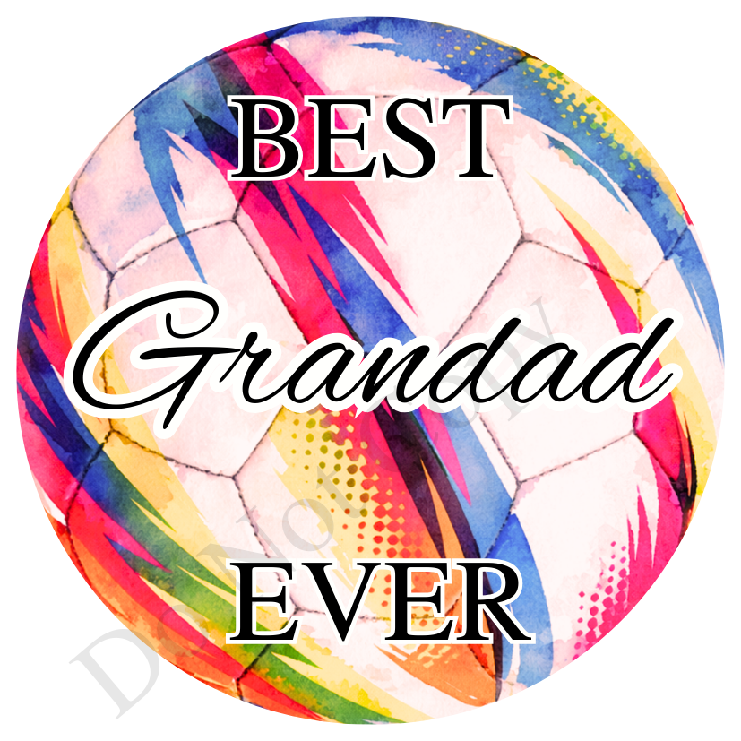 UVDTF Transfer - Vivid colour football design suitable for 4cm keyrings  (Choice of Names)