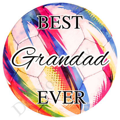 UVDTF Transfer - Vivid colour football design suitable for 4cm keyrings  (Choice of Names)
