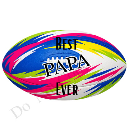 UVDTF Transfer - Vivid colour rugby ball suitable for keyrings  (Choice of Names)
