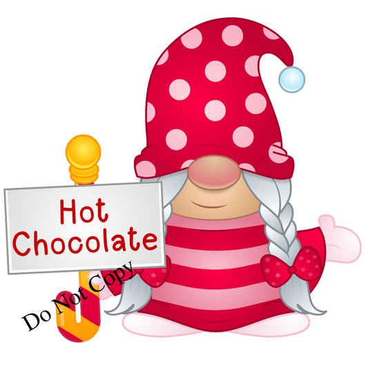 UV-DTF Transfer - Cute Gonk designs for a range of storage containers (Hot Chocolate, Marshmallows, Toppings))