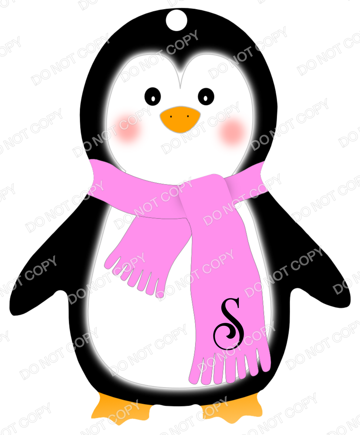 UVDTF Transfer - Penguin Transfer for Woodform Crafts Penguin Bauble (Bespoke)