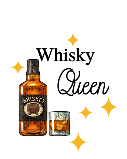 UV-DTF Transfer - Alcohol Queen designs for Woodform and Craft Shapes Direct baubles