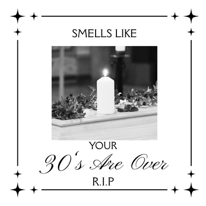 Vinyl Transfer - Funny Candle label 6cm tall. Mixed options available