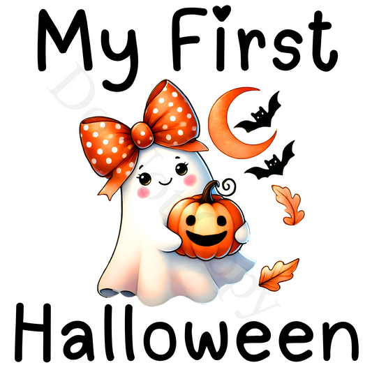 DTF Transfer - My First Halloween Cute Ghost design