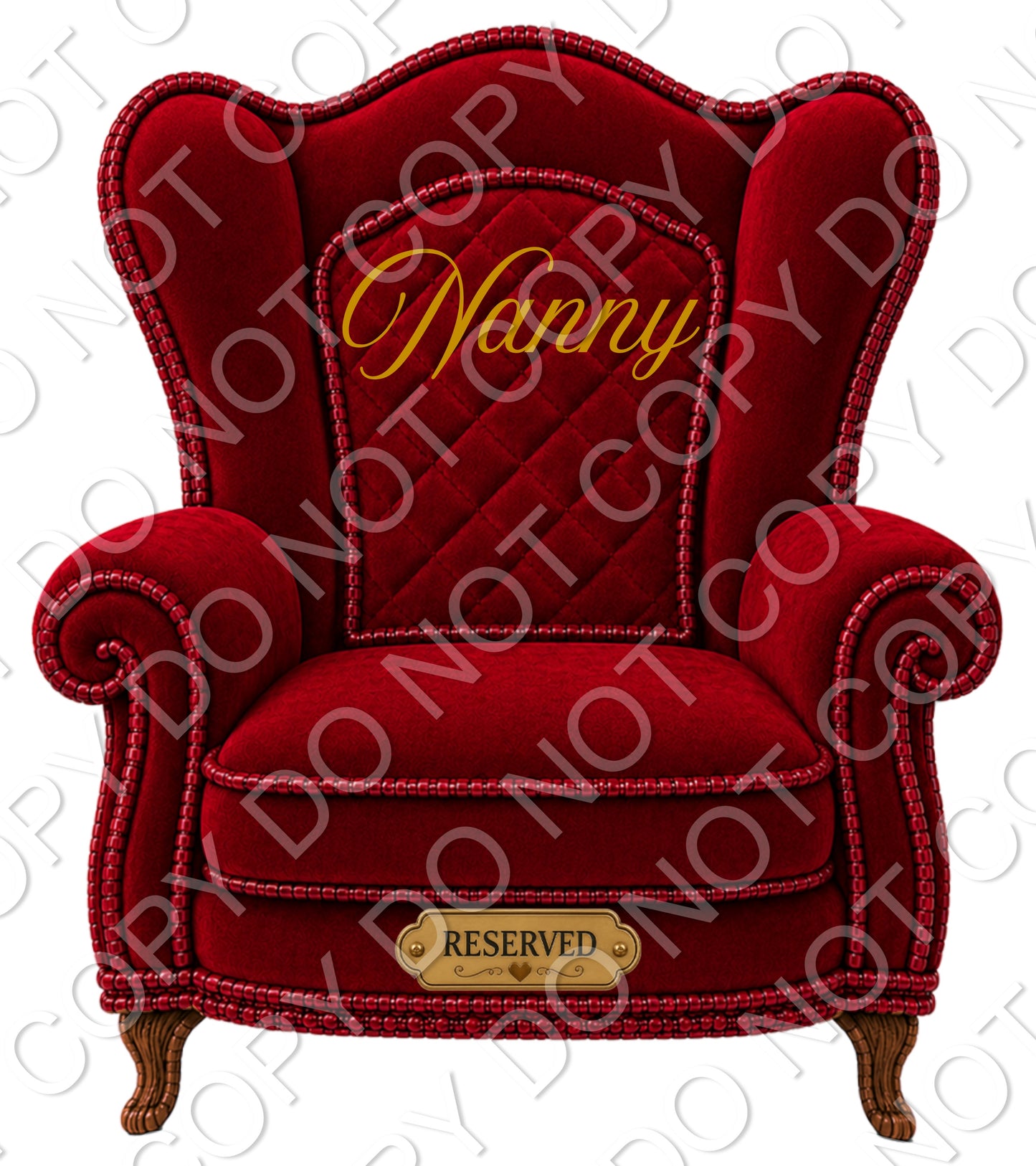 UVDTF Transfer - Memorial Chairs with Names to fit Woodform Acrylic Hanging Chairs (Red)