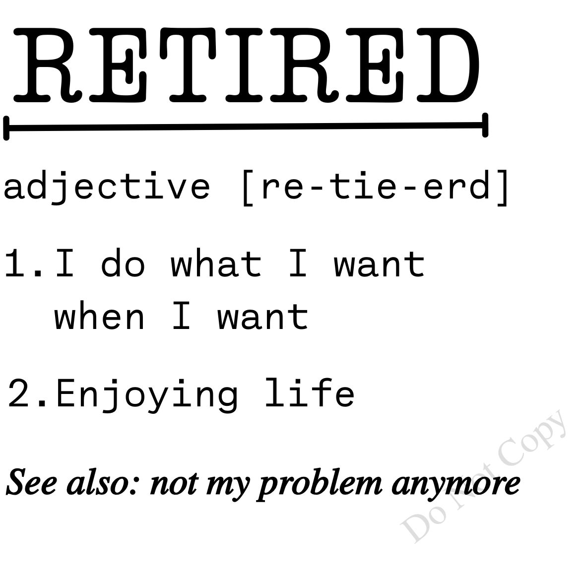 UV-DTF Transfer - Retired Definition mug design