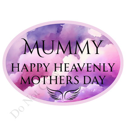 UVDTF Transfer - Beautiful Purple Hue Mothers Day Memorial Design for Solar Lights