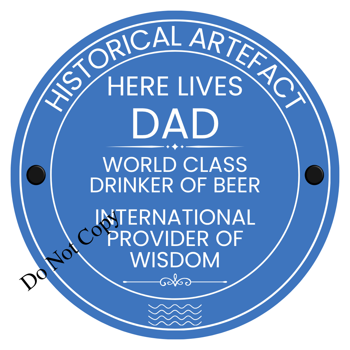 UV-DTF Transfer - Dad/Grandad historical plaque design