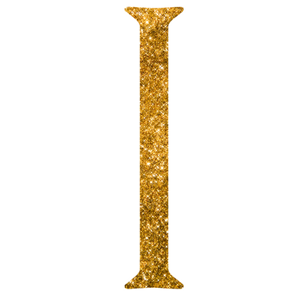 DTF Transfer - Gold Glitter Alphabet for Christmas Sacks Bespoke for you to add a Name