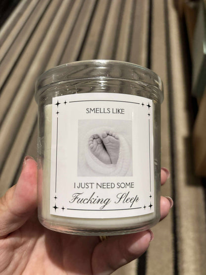 Vinyl Transfer - Funny Candle label 6cm tall. Mixed options available