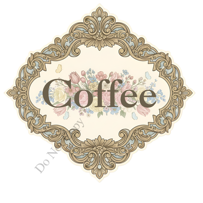 UV-DTF Transfer - Floral retro designs for a range of storage containers (Tea Coffee Sugar)