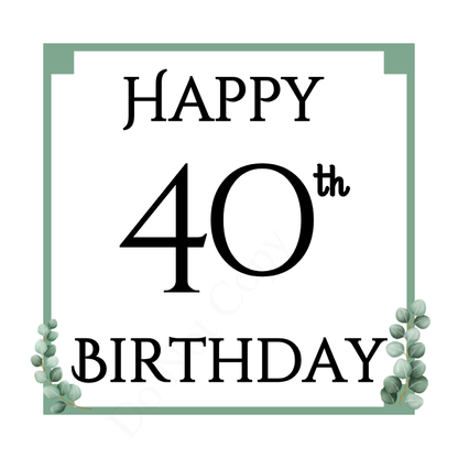 Digital Download - Sage Green Birthday Designs - Set of 7