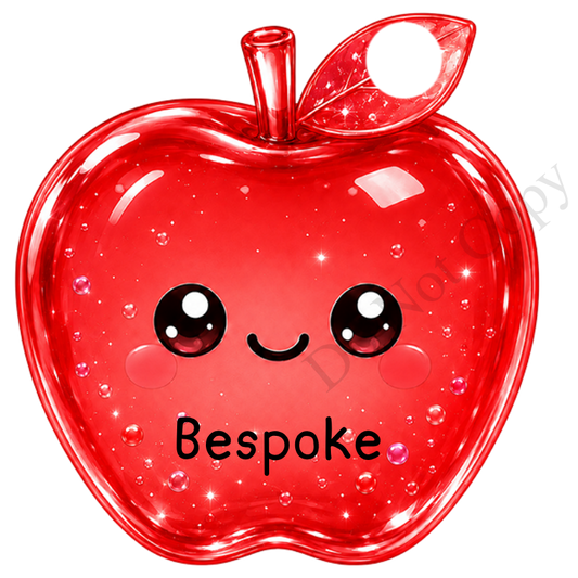 UVDTF Transfer - Cartoon Squishy Apple Cute Keyring Design (Bespoke)