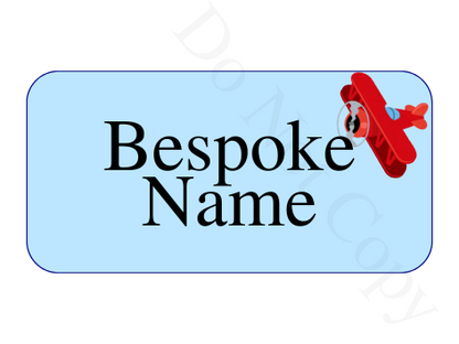 Name Personalised Iron on Name labels for clothing etc. Sheet of 30 (3cmx1.5cm)